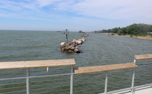 Euclid Beach pier view looking east