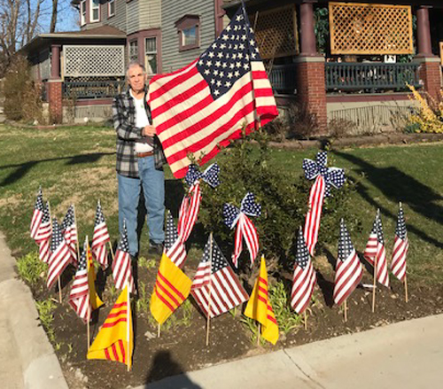 Joe Meissner and flags