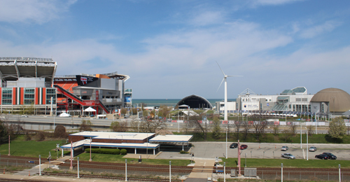 Stage for 2021 NFL Draft in Cleveland