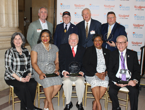 Standing from left to right: David Greenspan, Stuart Muszynski, Mike Gibbons and Joe Cimperman.  Seated (left to right) Susan Muszynski, Meredith Turner, Dennis Clough, Annette Blackwell and Mike Polensek