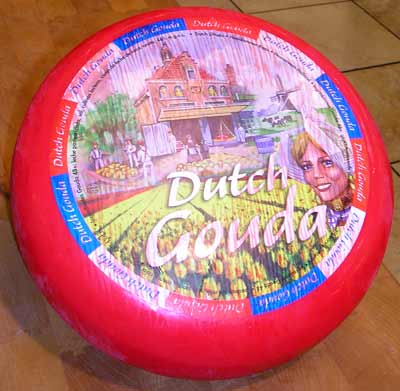 Imported Dutch Red Wax Gouda cheese