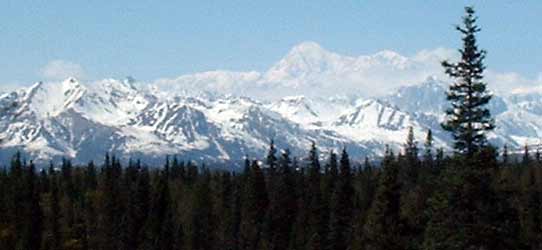 Mt McKinley from train, 46 miles away