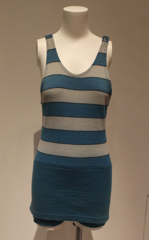 Woman's wool knit bathing suit from the 1920's