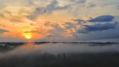 Foggy Sunrise Twinsburg 