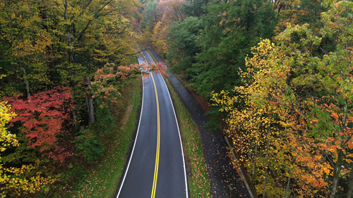 Gorge Parkway from the drone
