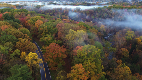 Gorge Parkway from the drone