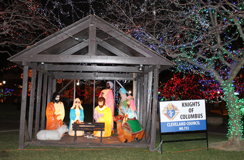 Knights of Columbus Nativity Christmas display in downtown Cleveland on Public Square