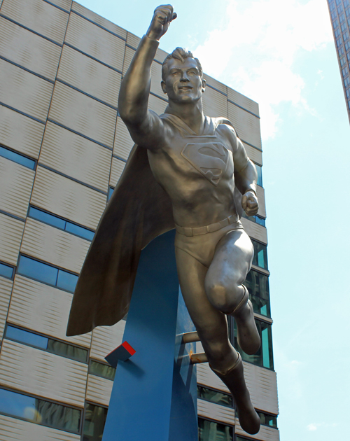Superman Statue in Cleveland's Superman Plaza