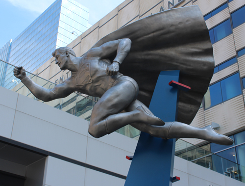 Superman Statue in Cleveland's Superman Plaza