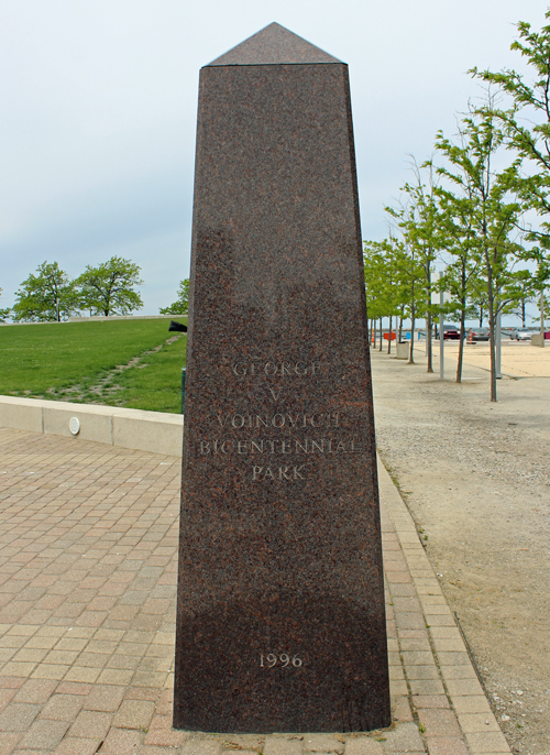 Voinovich Park Monument