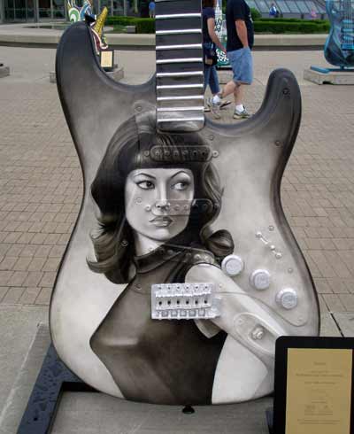 Merlyn Guitar at Guitarmania at the Rock and Roll Hall of Fame and Museum in Cleveland