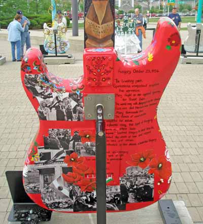 Hungarian Revolution guitar at Guitarmania at the Rock and Roll Hall of Fame in Cleveland