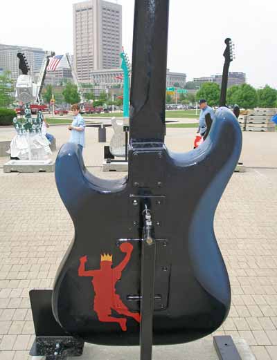 Cleveland Cavaliers Lebron James guitar at Guitarmania in Cleveland