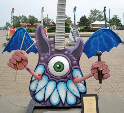 Purple People Eater guitar at Guitarmania in Cleveland