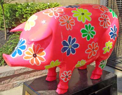 Day-Glo Pig in Cleveland