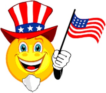 4th of July smilie clipart