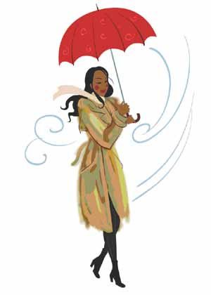 woman with umbrella