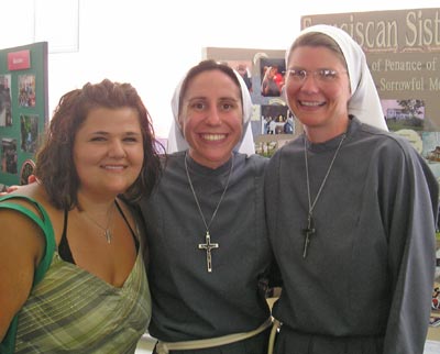 Franciscan Sisters - Carolyn Milligan with Sister Therese Iglesies and Sister Katherine Caldwell