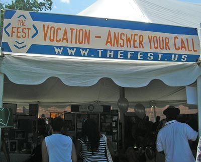 Vocations Booth at the Fest 2008
