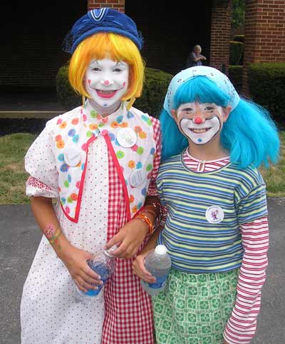 Girls from the Clown Ministry at the Cleveland Catholic Fest