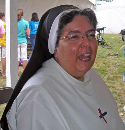 Sister at the Catholic Fest