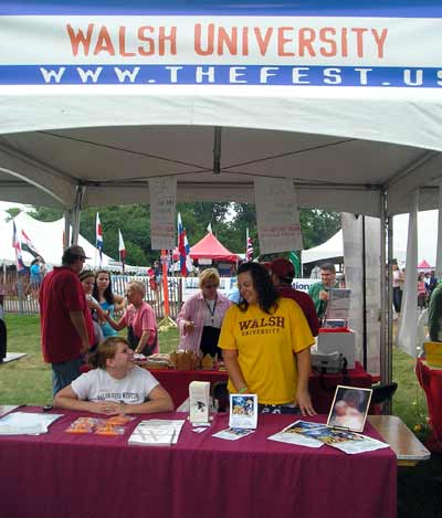 Walsh University display at The Fest
