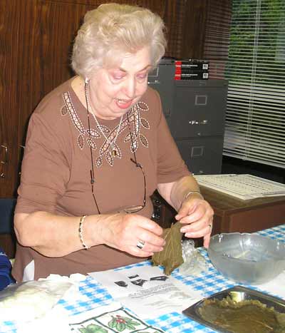 rolling grape leaves