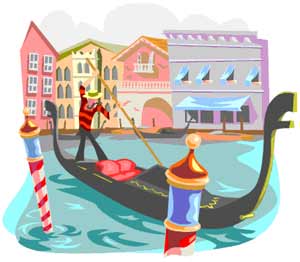 Venice Canals with gondolier