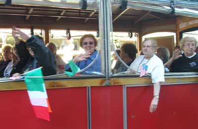 Cleveland Italian Seniors in Trolley