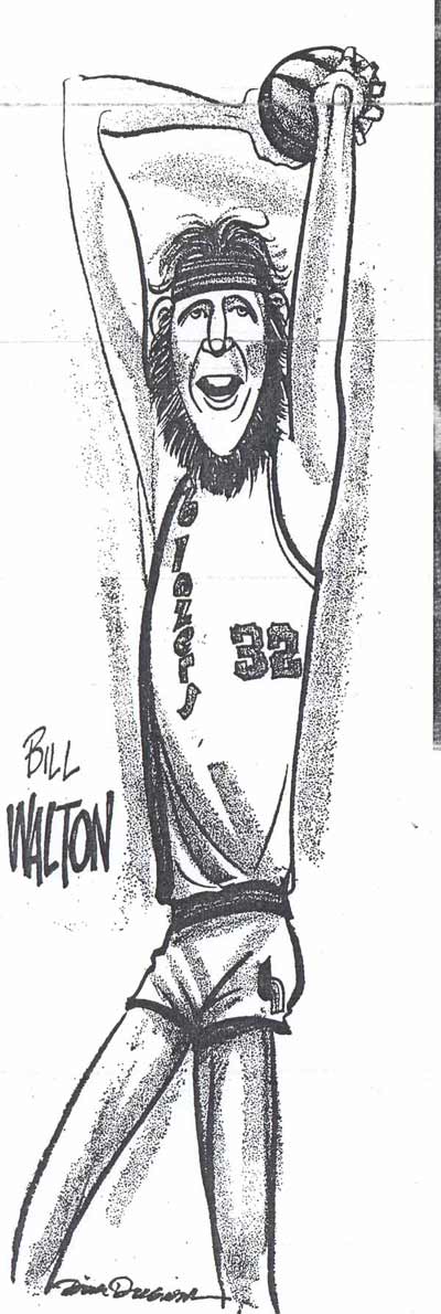 Dick Dugan draws Bill Walton