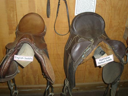 English and Australian Outback Saddles