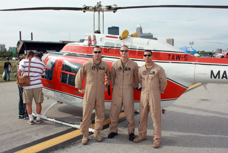 Captain Montellano USMC, 1st Lt. Adams, Captain Bush TH57 Charlie