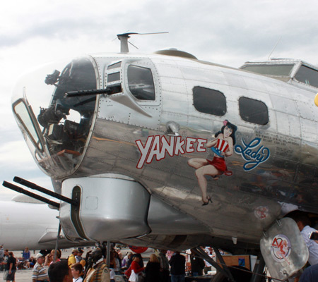 Yankee Lady on plane