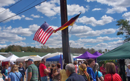 Cleveland Oktoberfest German and US flags