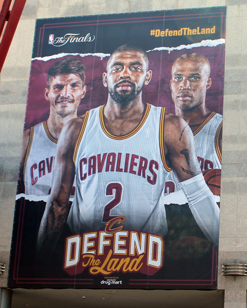 Kyrie Irving - Cleveland Cavaliers in the 2017 NBA Finals murals at Quicken Loans Arena