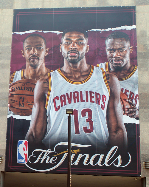 Tristan Thompson - Cleveland Cavaliers in the 2017 NBA Finals murals at Quicken Loans Arena
