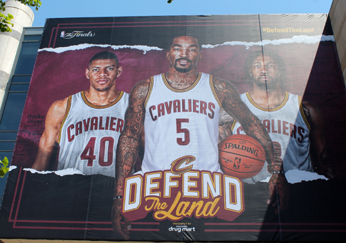 JR Smith - Cleveland Cavaliers in the 2017 NBA Finals murals at Quicken Loans Arena