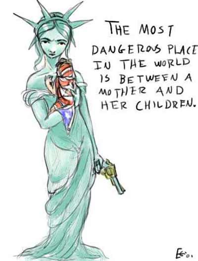 Lady Liberty drawn by By 17 year old student Eliza Gauger