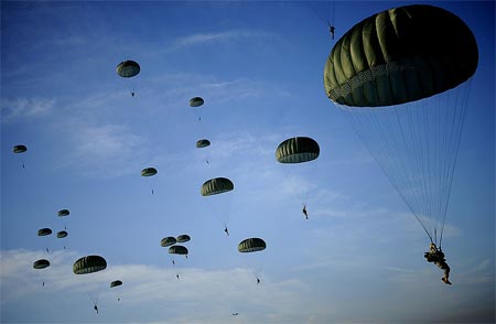 82nd Airborne at Randy Oler Memorial Operation Toy Drop at Fort Bragg, North Carolina