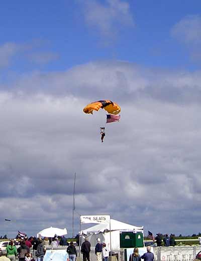 Cleveland National Air Show Parachute Jumper