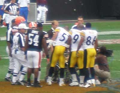 Browns and Steelers coin toss with Gene Hickerson
