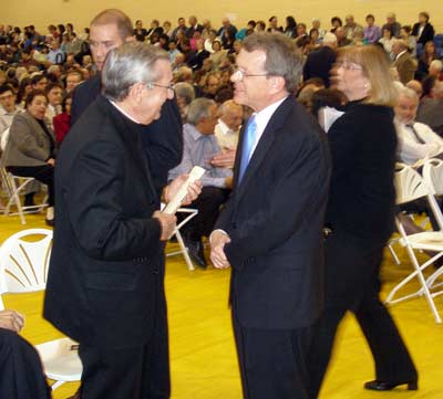 Bishop Anthony M. Pilla and Senator Mike DeWine