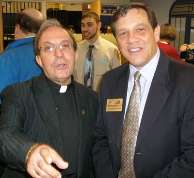 Father Anthony Fortunato and Brunswick Councilman Joe Delsanter