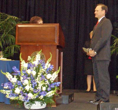 University Heights Mayor Beryl Rothschild presented 2 keys to the city to Justice Samuel Alito