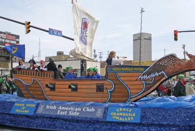 Pirate Queen of Ireland Grace O'Malley East Side Irish American Club float