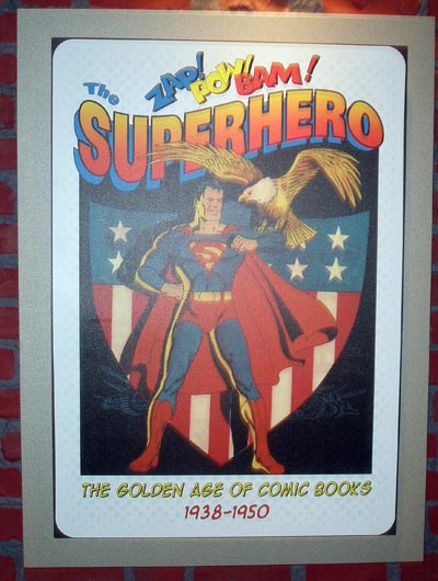 Superman superhero comic book golden age poster