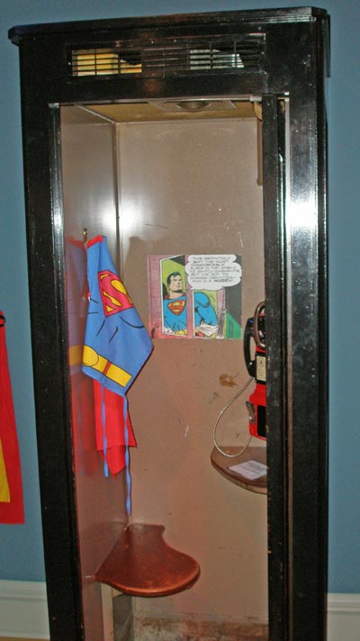 (photos by Dan Hanson) Superman phone booth