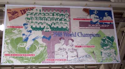 Cleveland Indians 1948 World Championship banner