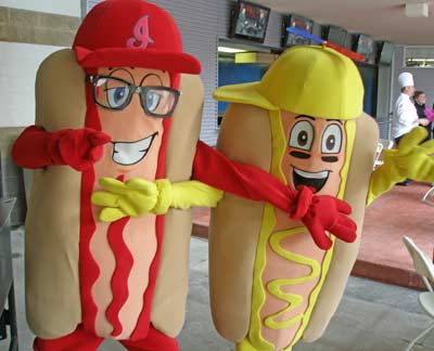 Cleveland Indians Ketchup and Mustard mascots