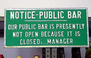 Bar sign